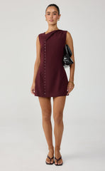 Fowler Mini Dress (Wine)