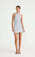 Callista Mini Dress (Smokey Blue)