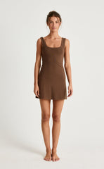 Jayden Mini Dress (Chocolate)