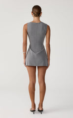 Heartbeat Mini Dress (Grey)
