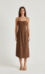 Duran Midi Dress (Chocolate)