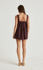 Sutton Mini Dress (Dark Mahogany)