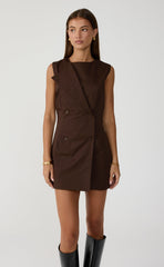 Kenai Mini Dress (Chocolate)