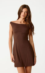 Nari Mini Dress (Chocolate)