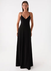 Russian Roulette Maxi Dress - Black