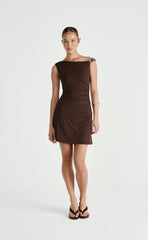 Lundy Mini Dress (Chocolate)
