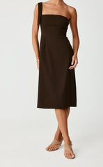 Sebel Midi Dress (Chocolate)