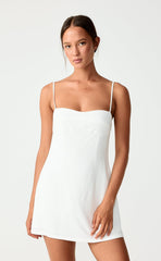 Selene Mini Dress (White)