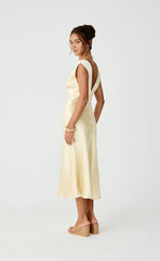 Social Midi Dress (Lemon)
