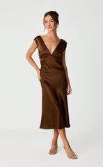 Social Midi Dress (Toffee)