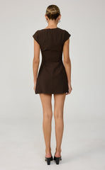 Alira Mini Dress (Chocolate)