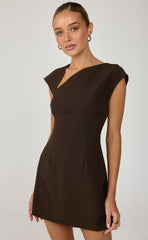 Alira Mini Dress (Chocolate)