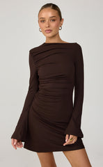 Elysse Mini Dress (Chocolate)