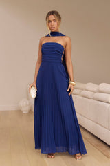 Rosewater Roads Strapless Maxi Dress Navy