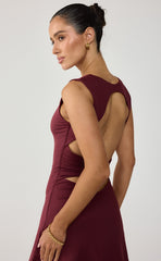 Foster Mini Dress (Wine)
