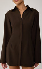 Mariella Mini Dress (Chocolate)