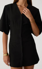 Meetings Mini Dress (Black)